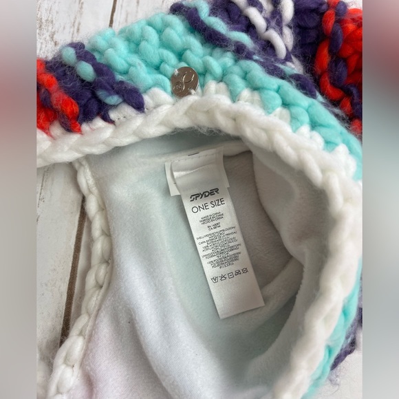 Spyder Girls Knit Fleece Earflap Beanie Hat - Picture 2 of 3